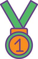 Medal Line Filled Two Color vector