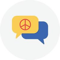 Peace Chat Flat Circle vector
