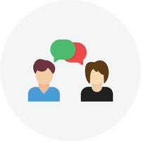 Conversation Flat Circle vector