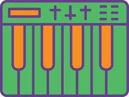 Midi Line Filled Two Color vector