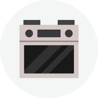 Stove Flat Circle vector