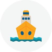 Ship Flat Circle vector