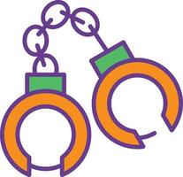 Handcuffs Line Filled Two Color vector