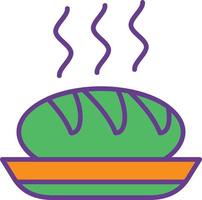 Bread Line Filled Two Color vector