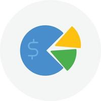 Pie Chart Flat Circle vector