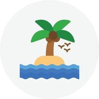 Island Flat Circle vector