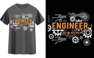 diseño de camiseta de ingeniero vector