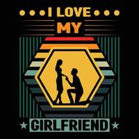 Girlfriend t shirt design vector