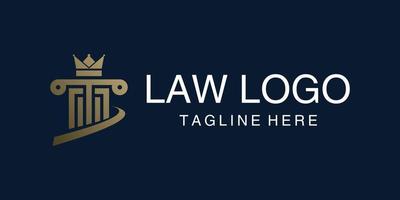 Law logo design concept vector, lawyer, law firm, justice vector