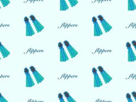 Flipper cartoon character seamless pattern on black background. Pixel style vector