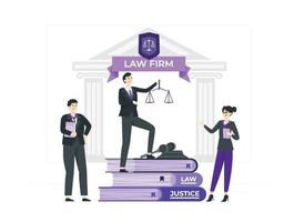 Law and justice concept with flat design vector