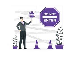 Do not enter sign concept illustration vector