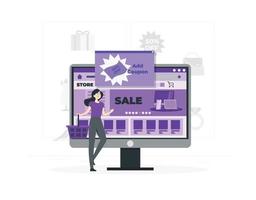 ecommerce web page flat design vector