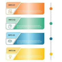 Infographic rectangle shape vector Template Process concept Step for strategy