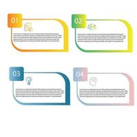 Infographic rectangle shape vector Template Process concept Step for strategy