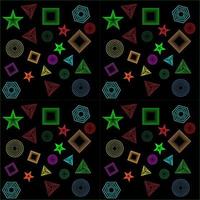 Abstract vector background rectangle star circle hexagon shape sign symbol