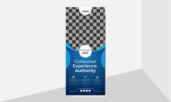 negocio moderno roll up pull up banner standee diseño vector plantilla