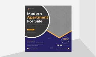 Modern Apartment home for sale social media Instagram post  design template vector