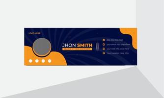 Modern creative email signature design or email footer design template vector