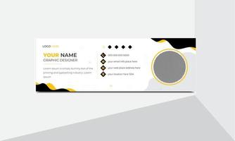 Modern creative email signature design or email footer design template vector