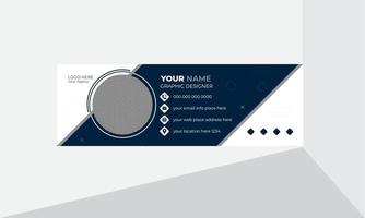 Modern creative email signature design or email footer design template vector