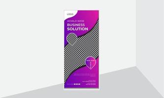 Business Roll up pull up standee banner design vector