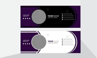 Modern creative email signature design or email footer design template vector