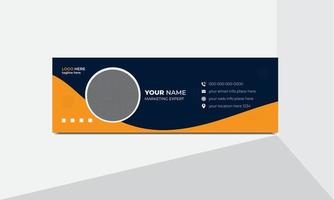 Modern creative email signature design or email footer design template vector