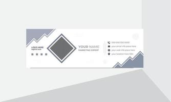Modern creative email signature design or email footer design template vector
