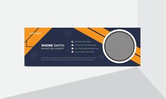 Modern creative email signature design or email footer design template vector