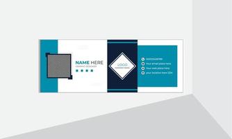 Modern Creative Corporate Business email signature Creative template or email footer vector
