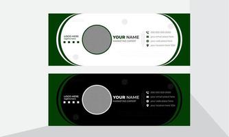 Modern creative email signature design or email footer design template vector