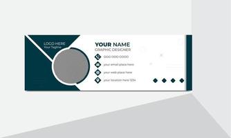 Modern creative email signature design or email footer design template vector