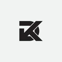 Initial DK monogram logo template. vector