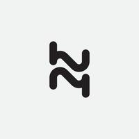 Initial N monogram logo template. vector