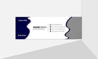 Modern creative email signature design or email footer design template vector