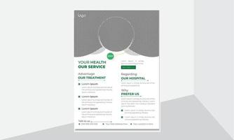 Modern medical business flyer template vector