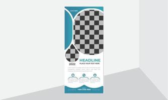 Modern Business Roll up pull up banner Standee design vector template