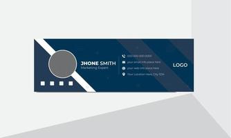 Modern creative email signature design or email footer design template vector