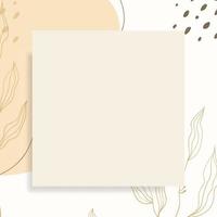 Template for social media promotion elegant pastel colors and organic shapes vector