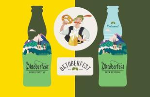 Oktoberfest, beer festival. Vector illustration.