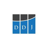 DDJ letter logo design on WHITE background. DDJ creative initials letter logo concept. DDJ letter design. vector