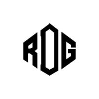 diseño de logotipo de letra rdg con forma de polígono. diseño de logotipo de forma de cubo y polígono rdg. rdg hexágono vector logo plantilla colores blanco y negro. monograma rdg, logotipo comercial e inmobiliario.