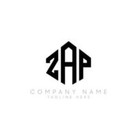 ZAP letter logo design with polygon shape. ZAP polygon logo monogram. ZAP cube logo design. ZAP hexagon vector logo template white and black colors. ZAP monogram, ZAP business and real estate logo.