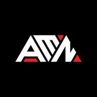 AMN triangle letter logo design with triangle shape. AMN triangle logo design monogram. AMN triangle vector logo template with red color. AMN triangular logo Simple, Elegant, and Luxurious Logo. AMN