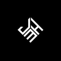 JMH letter logo design on black background. JMH creative initials letter logo concept. JMH letter design. vector