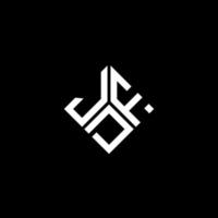 JDF letter logo design on black background. JDF creative initials letter logo concept. JDF letter design. vector