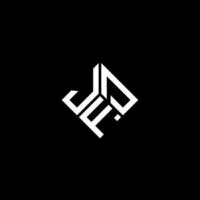 JFD letter logo design on black background. JFD creative initials letter logo concept. JFD letter design. vector