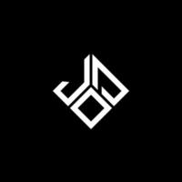 JOD letter logo design on black background. JOD creative initials letter logo concept. JOD letter design. vector