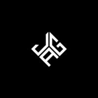 diseño de logotipo de letra jag sobre fondo negro. concepto de logotipo de letra de iniciales creativas jag. diseño de letras jag. vector
